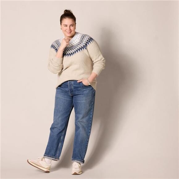 Womens Crewneck Sweater Soft Touch Long Sleeve Knit Pullover Cozy Casual Top - Picture 7 of 8